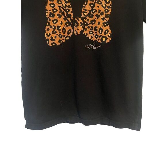 Disney Minnie Mouse Bow Black Tee Girls Large - Picture 5 of 7